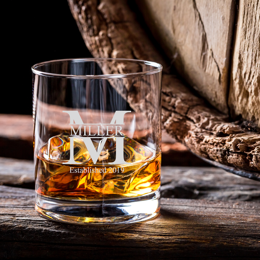 Personalized Miller Rock Whiskey Glass | Sofia's Findings