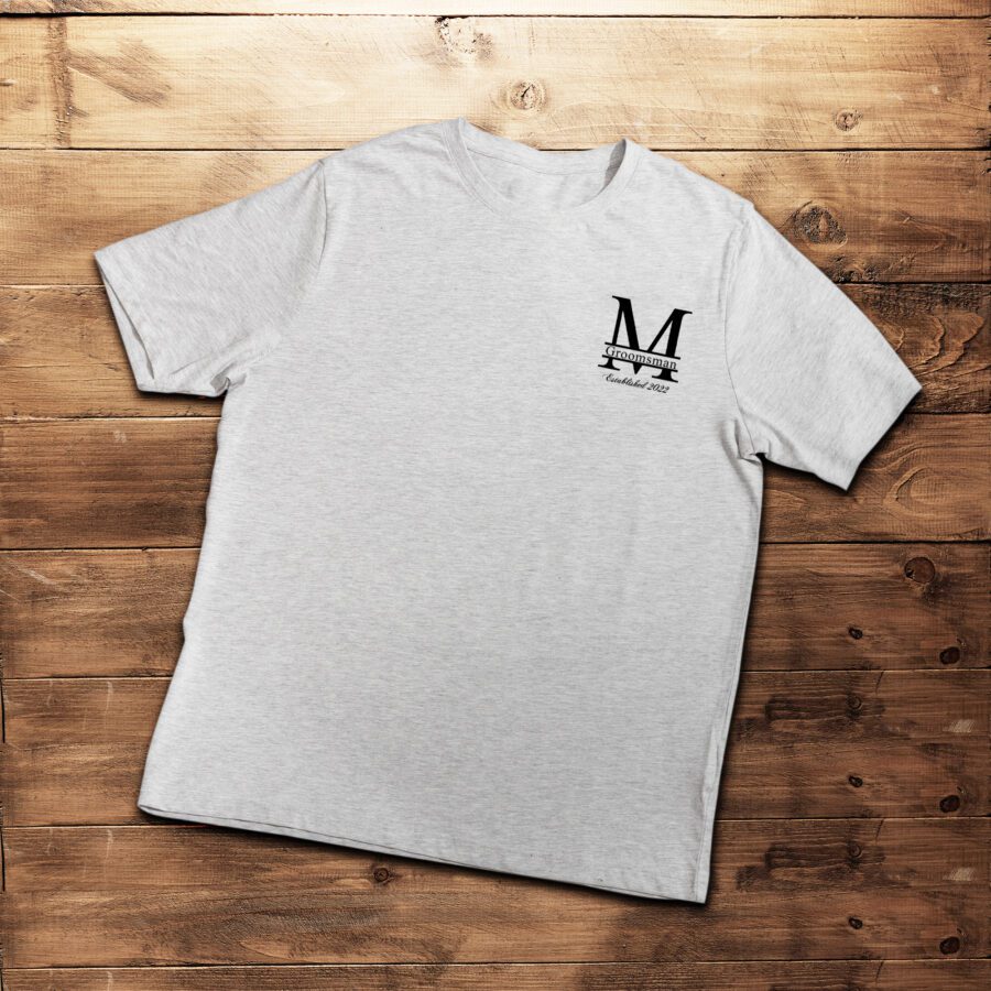 Custom Groomsmen Monogram Jersey Blend T-Shirt