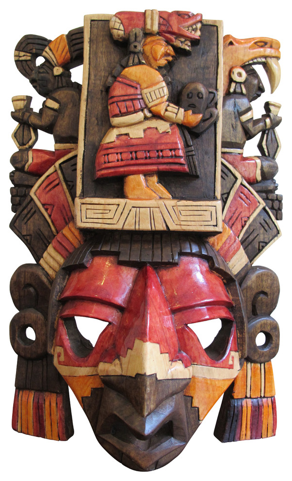 Mayan Mask - Red Snake
