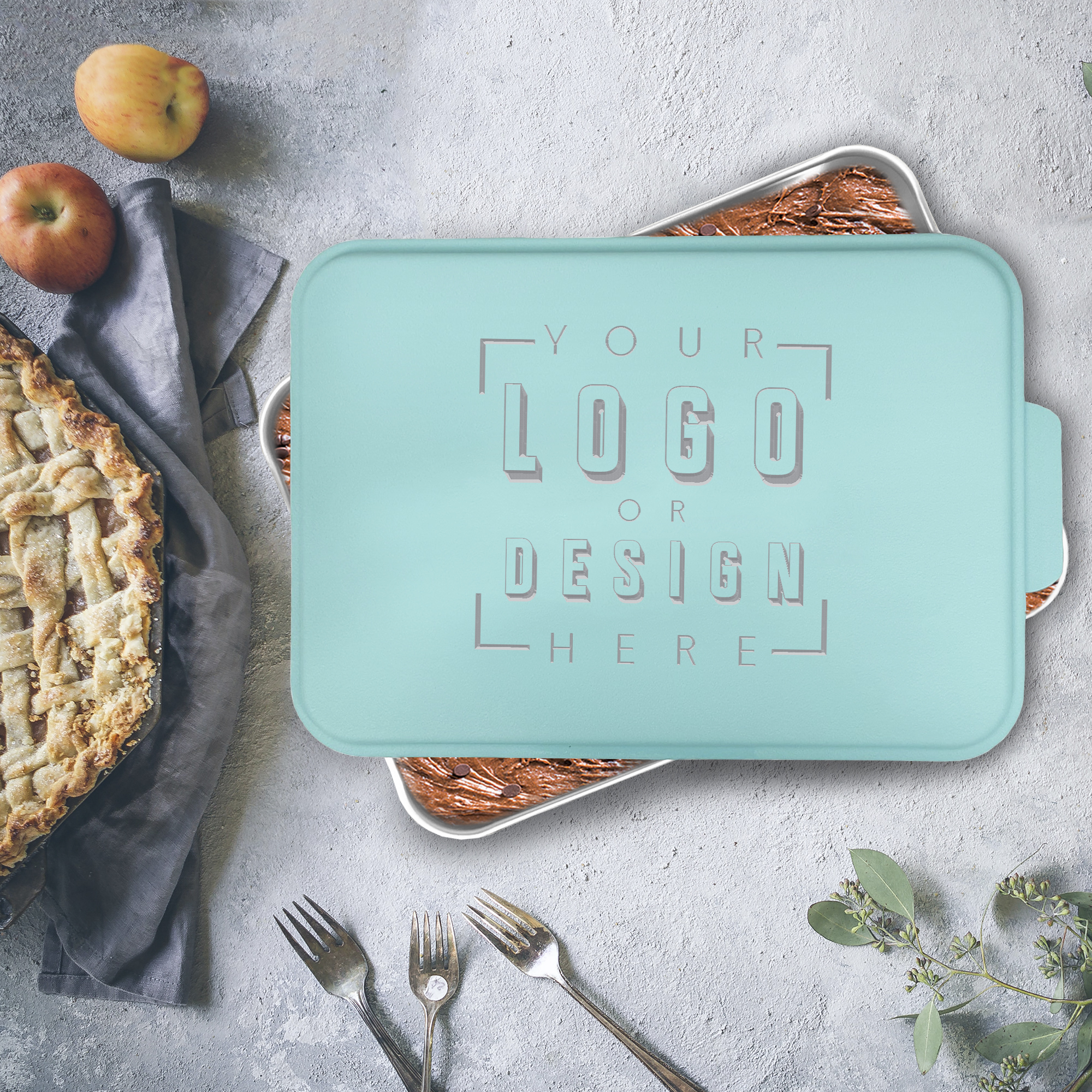 Personalized Aluminum Cake Pan with Lid